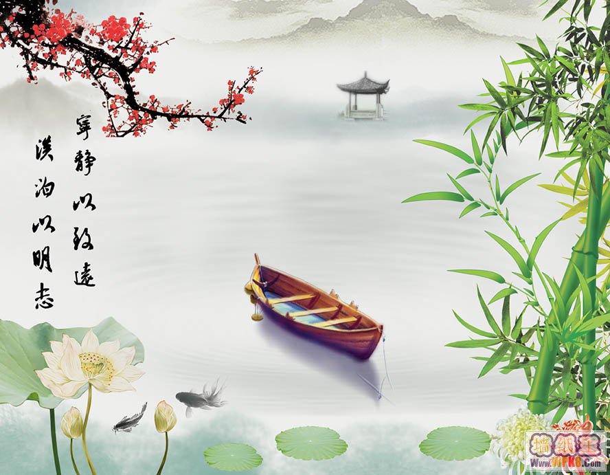 上海壁画厂推荐XS380现代风景墙壁画38016